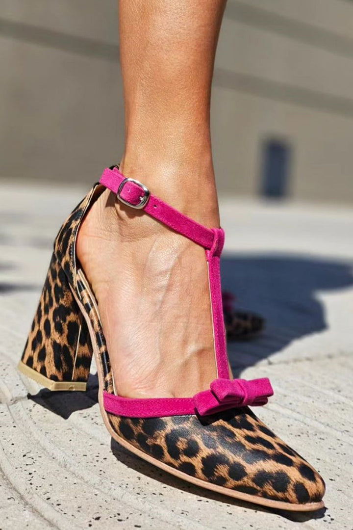 Beauu™ | Green Leopard Print Sandals with Colorful Details